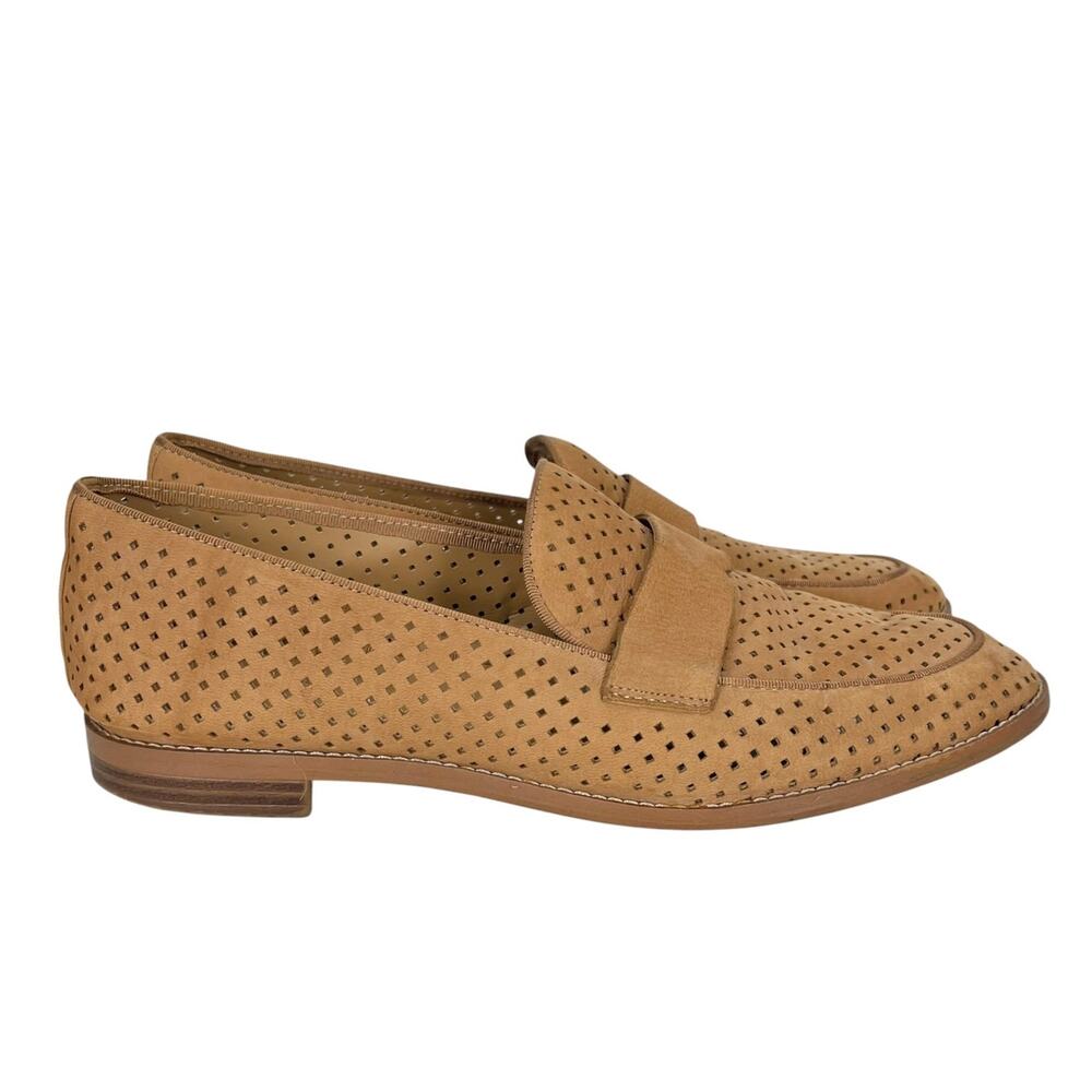 FRANCO SARTO Women's HUDLEY 2 PERFORATED LEATHER Loafers SLIP ON Size 10